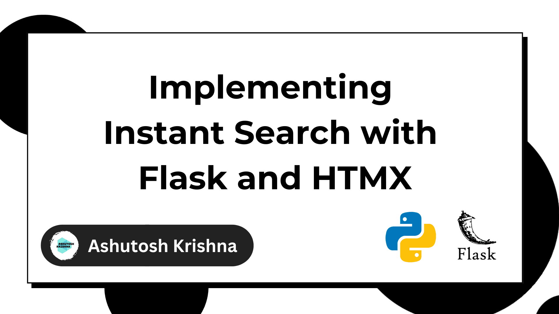 Implementing Instant Search with Flask and HTMX